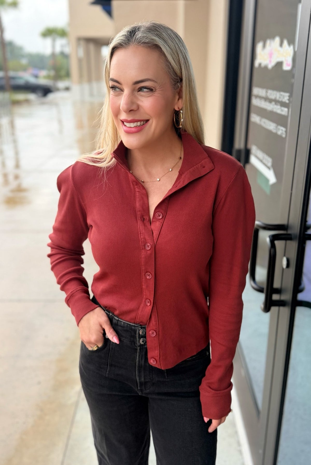 Bobi Los Angeles Statement Cardigan Spice - Fleur-De-Lis Boutique