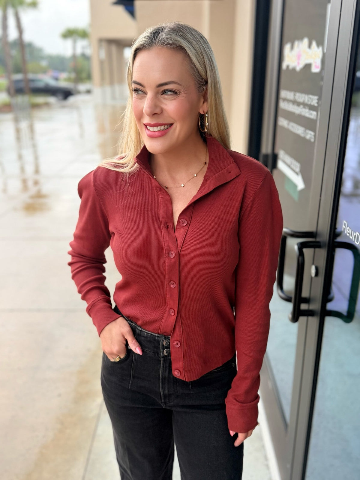 Bobi Los Angeles Statement Cardigan Spice - Fleur-De-Lis Boutique