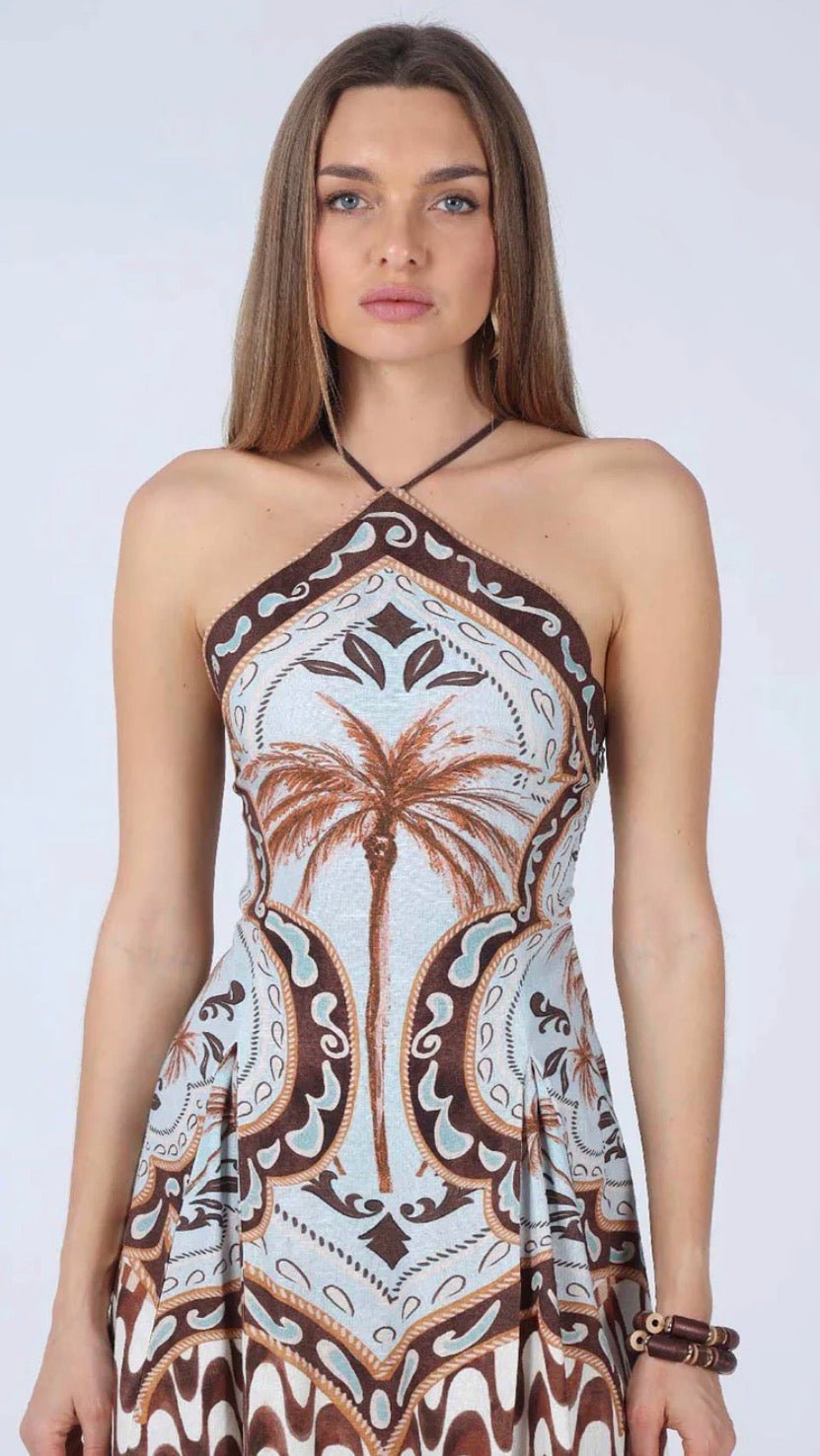 Aylaya Cecilia Halter Mini Dress - Fleur-De-Lis Boutique