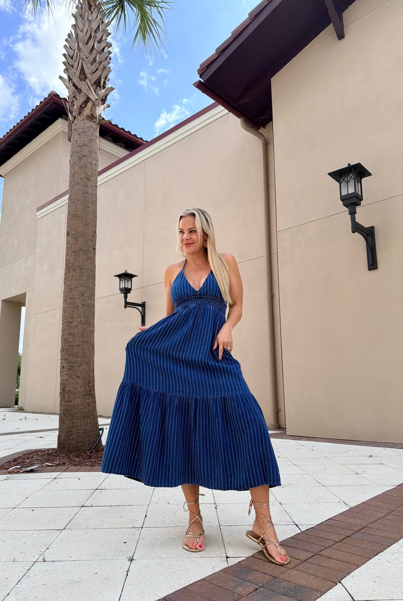 Steve Madden Lucky Dress Mixed Indigo - Fleur - De - Lis Boutique