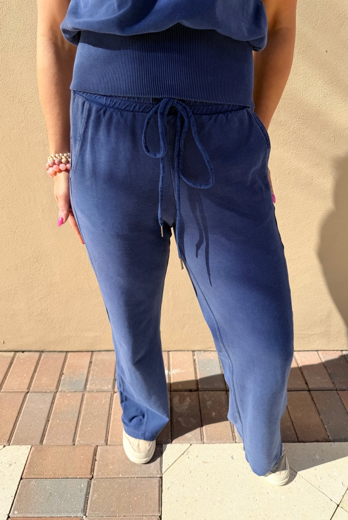 Bobi Los Angeles Wide Leg Pant Indigo - Fleur - De - Lis Boutique