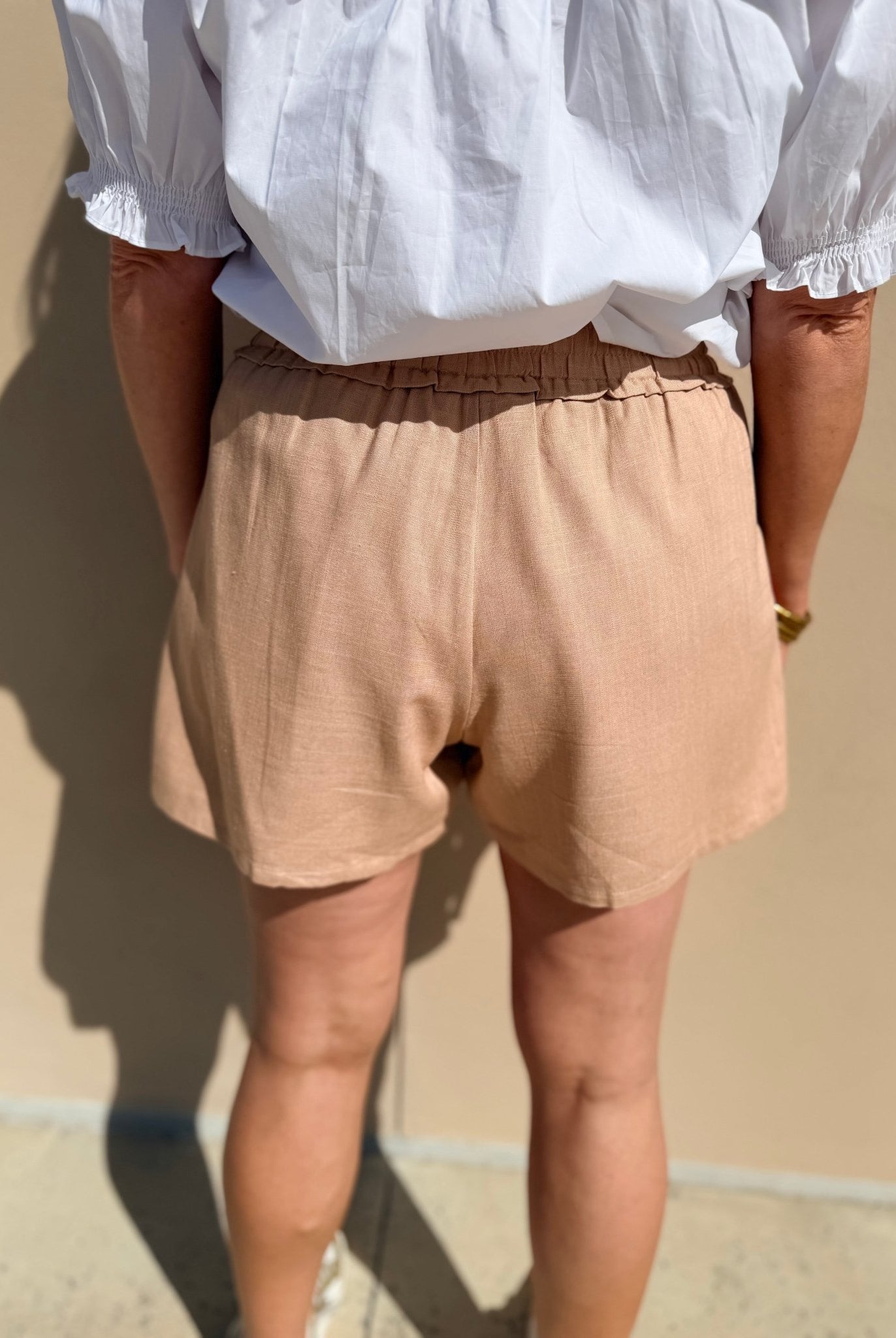 THML Stripe Shorts Beige - Fleur - De - Lis Boutique