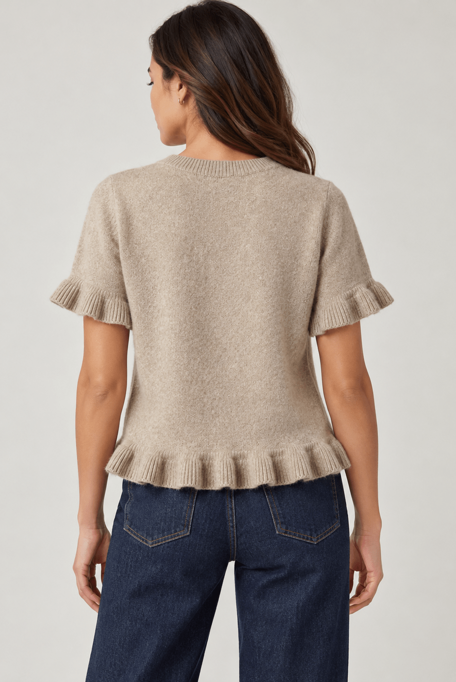 The Montclair Ruffle Sweater - Fleur-De-Lis Boutique