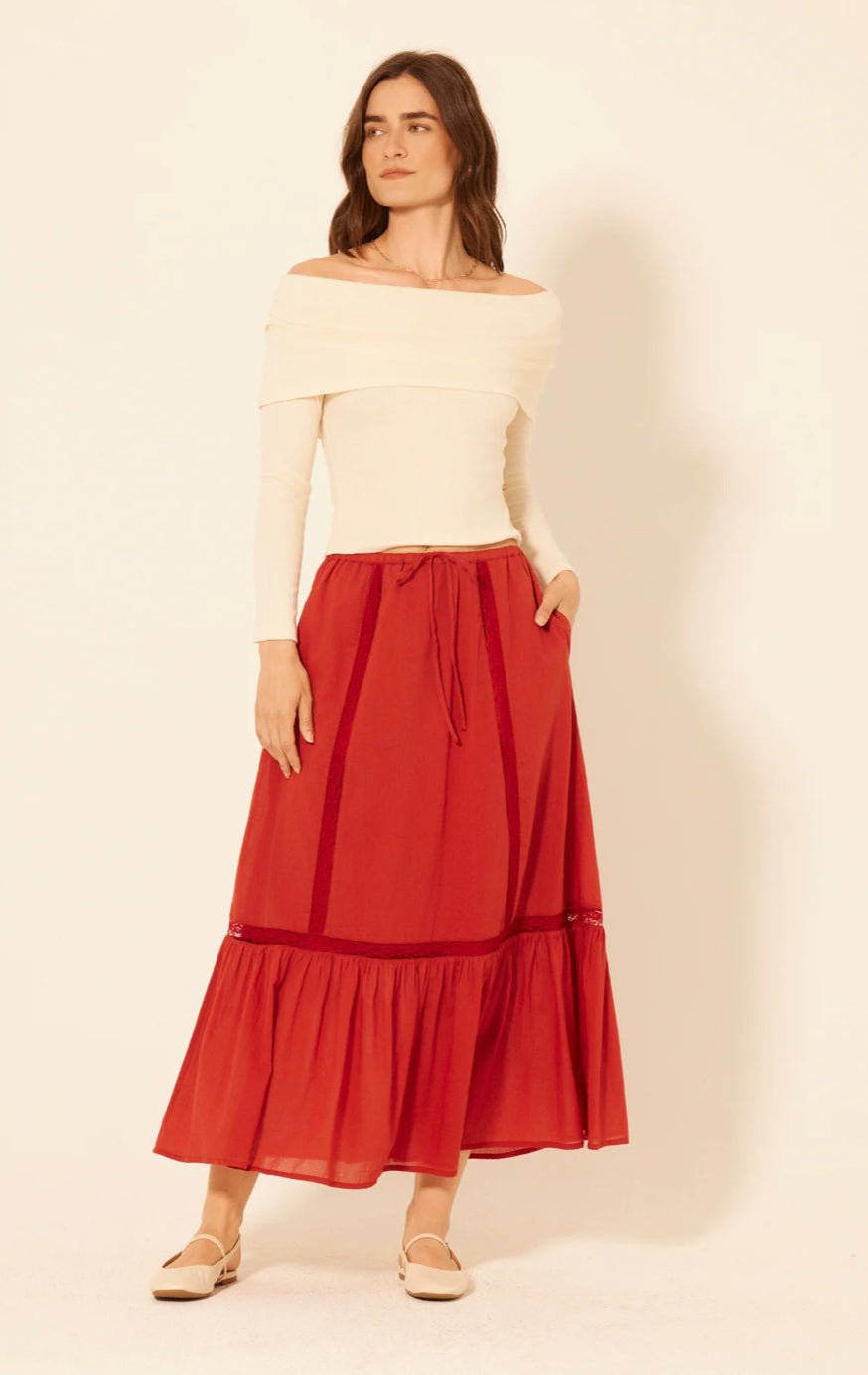 BILA77 Finch Skirt Moroccan Red - Fleur - De - Lis Boutique