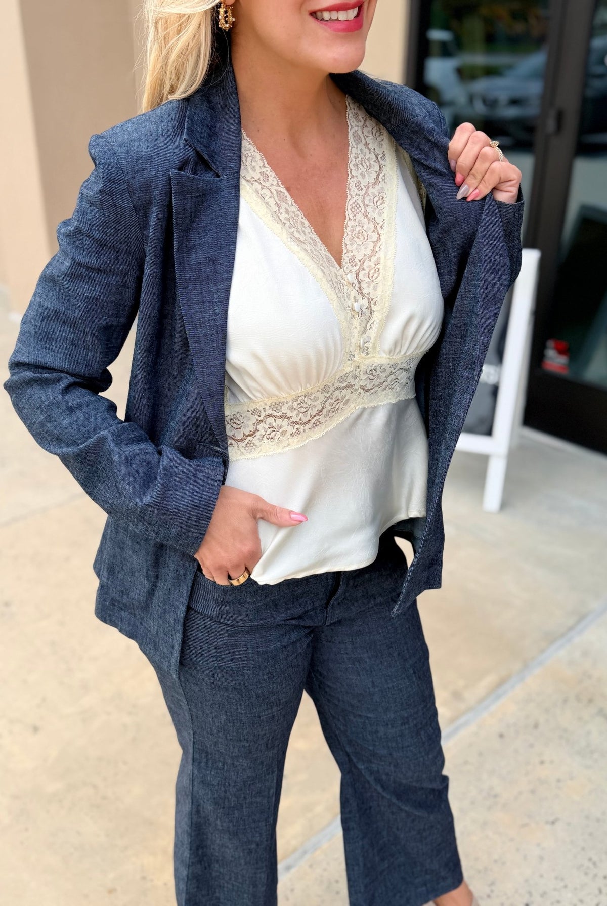Level 99 Lennox Blazer Stargazer New Ozone - Fleur-De-Lis Boutique