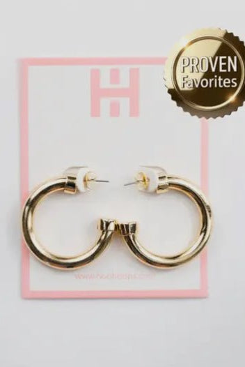 Hoo Hoops 1.5 Inch Earrings Gold - Fleur - De - Lis Boutique