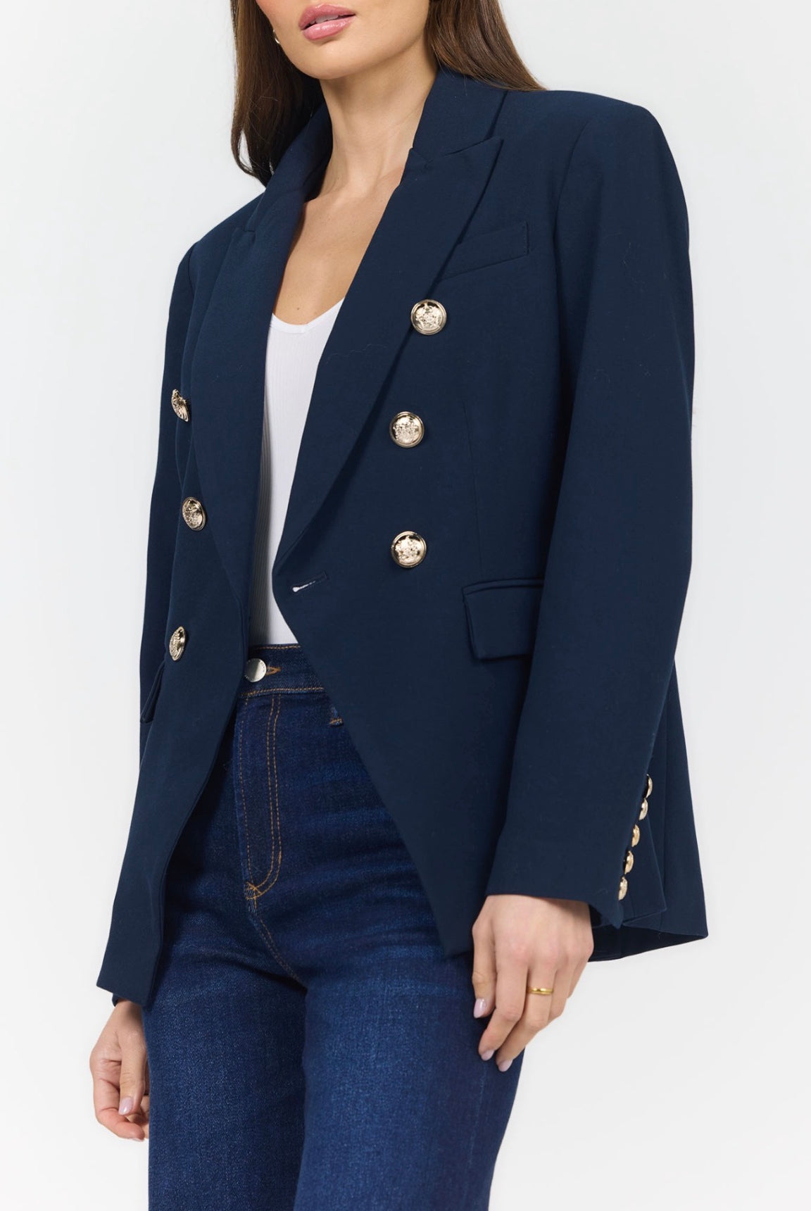 Dear John Rowena Blazer Navy - Fleur-De-Lis Boutique