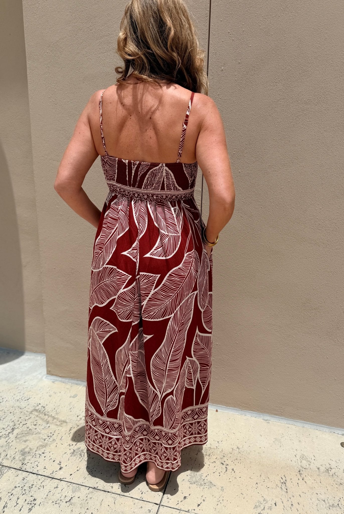 Meet Me In Santorini Rustic Leaf Code Maxi - Fleur-De-Lis Boutique