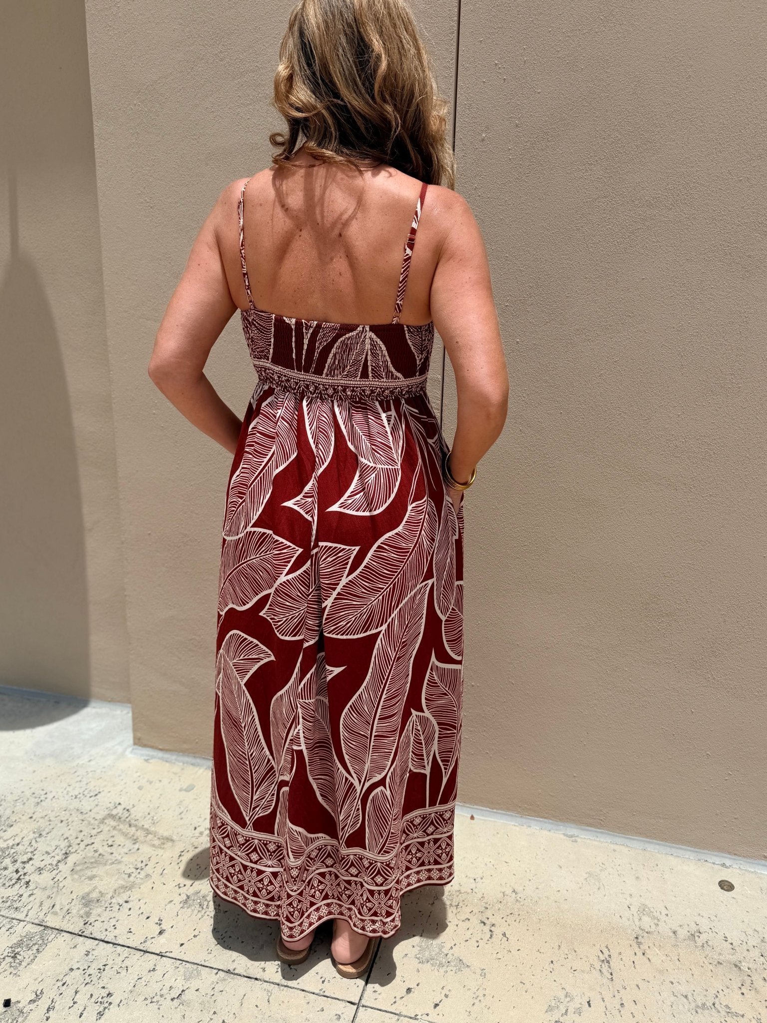 Meet Me In Santorini Rustic Leaf Code Maxi - Fleur-De-Lis Boutique