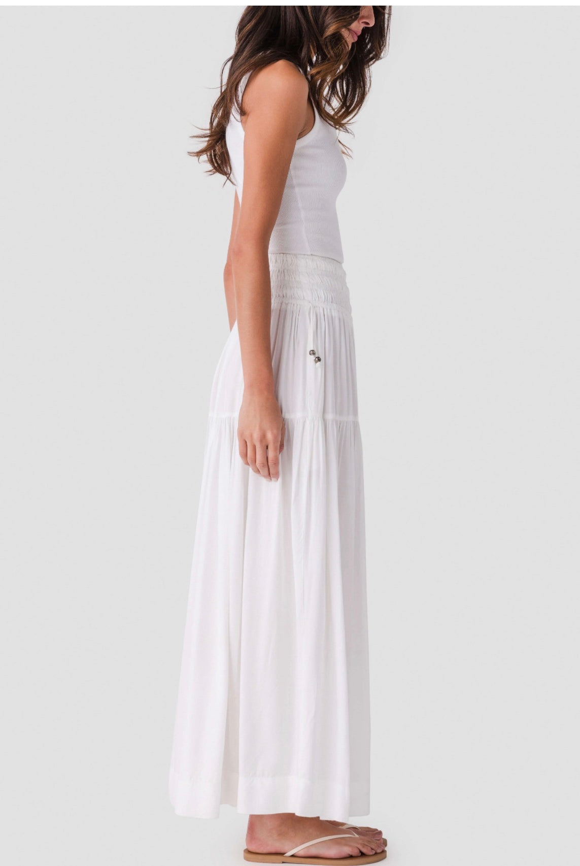 Elan Smocked Midi Skirt Resort - Fleur-De-Lis Boutique