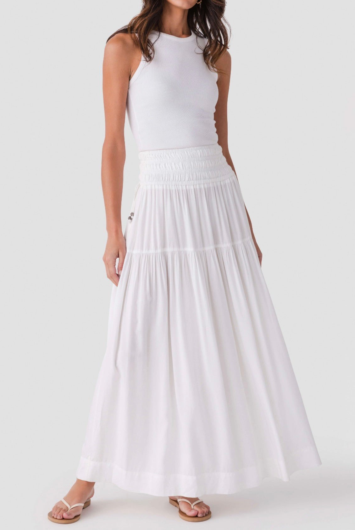 Elan Smocked Midi Skirt Resort - Fleur-De-Lis Boutique