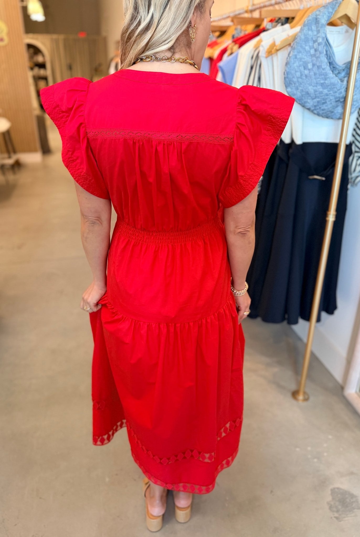 THML Midi Dress Diamond Cutout Bottom - Fleur - De - Lis Boutique