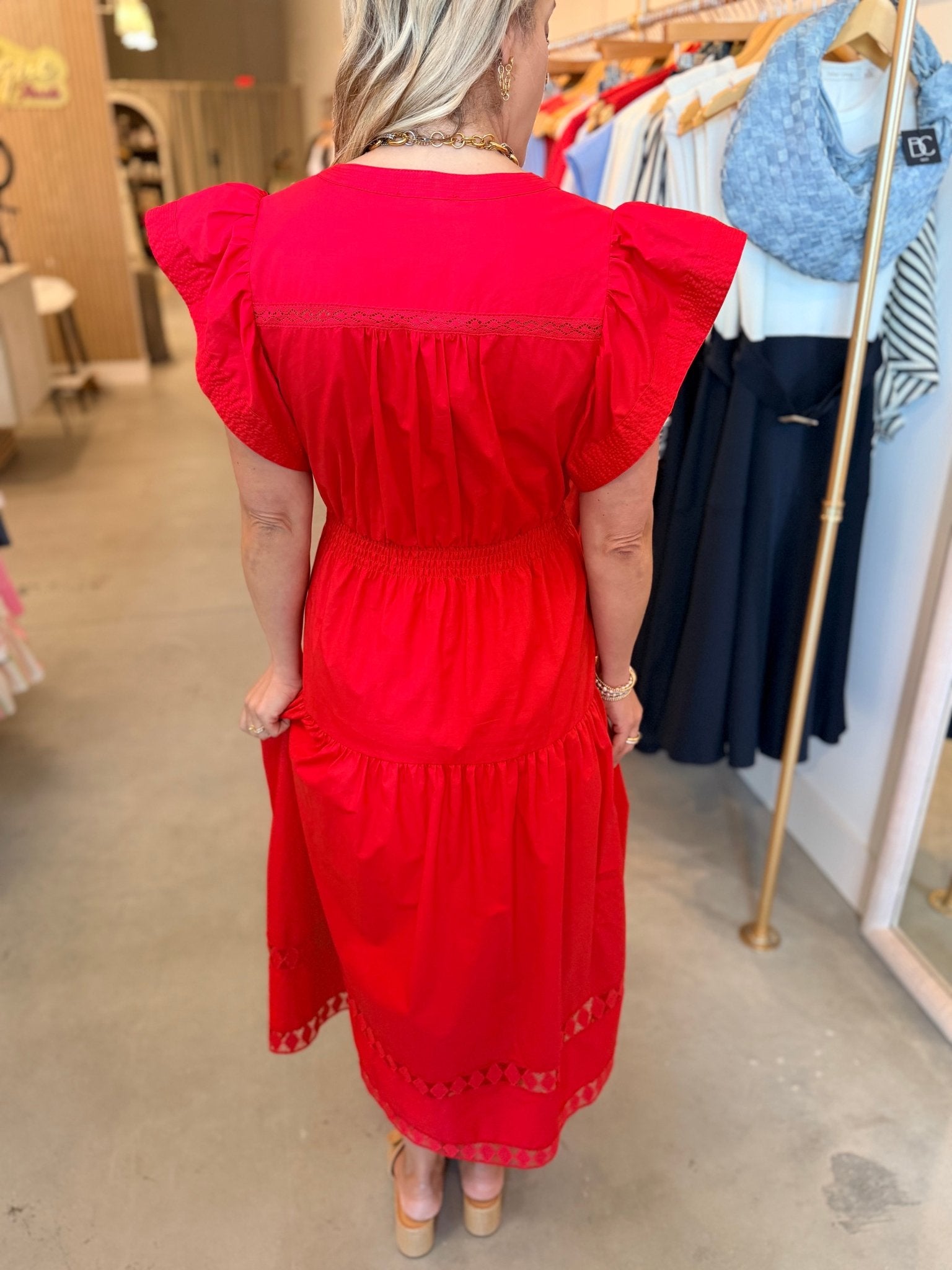 THML Midi Dress Diamond Cutout Bottom - Fleur - De - Lis Boutique
