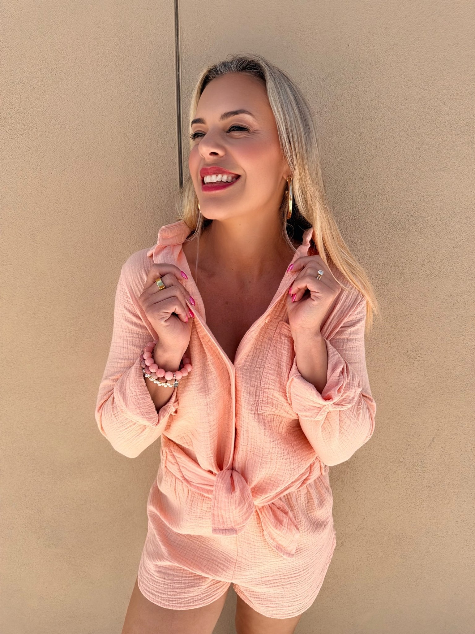 Bobi Los Angeles Long Sleeve Button Down Babe - Fleur - De - Lis Boutique