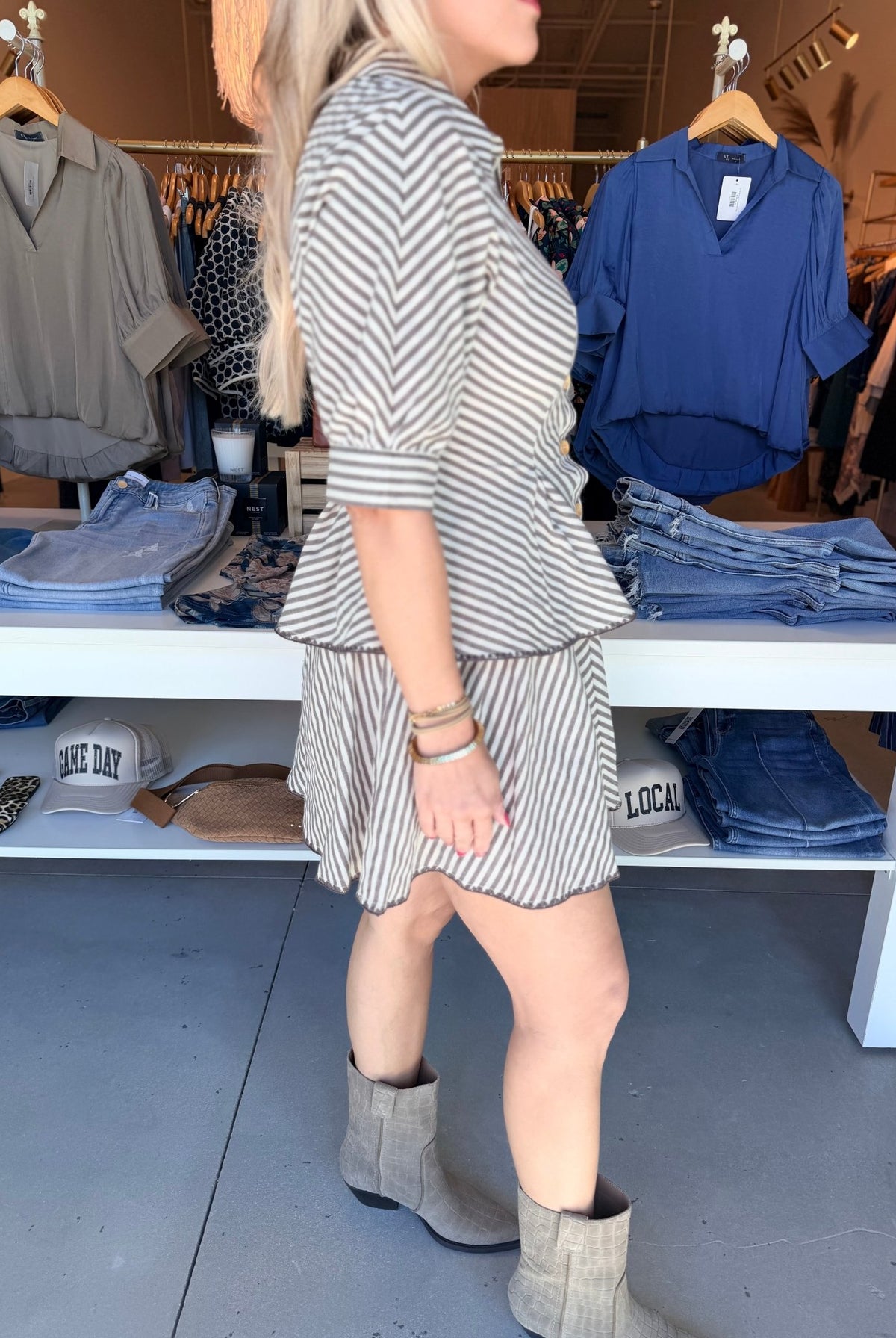 Aylaya Jackie Striped Shirt - Fleur-De-Lis Boutique
