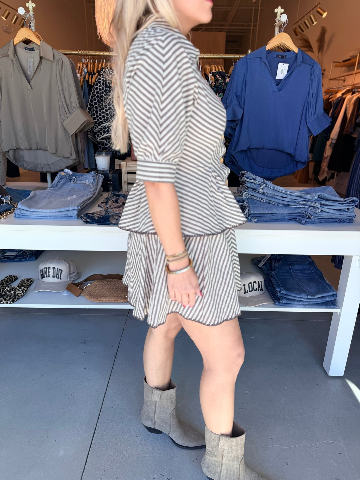 Aylaya Jackie Striped Shirt - Fleur-De-Lis Boutique