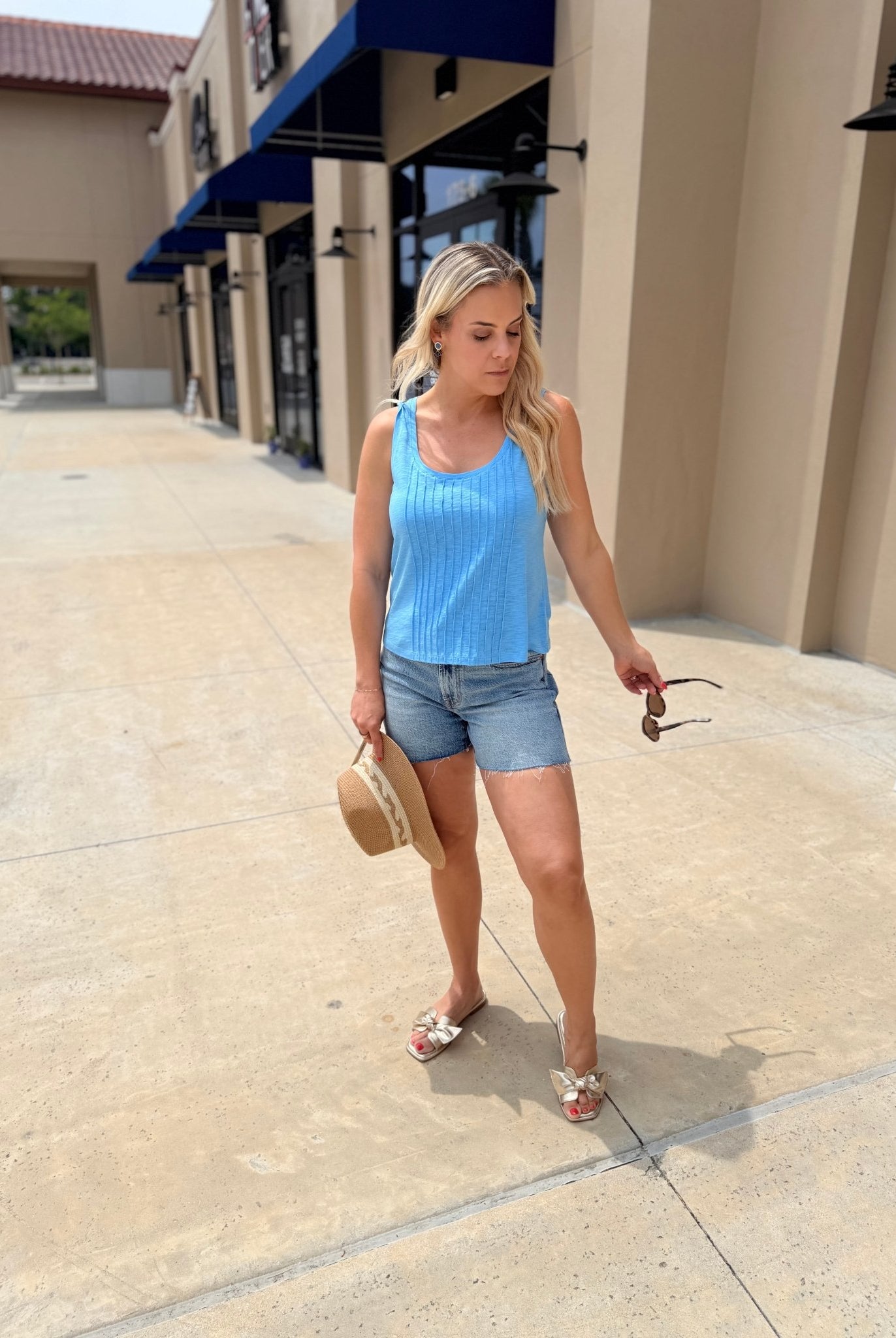 Another Love Dakota Top Blue Marina - Fleur - De - Lis Boutique