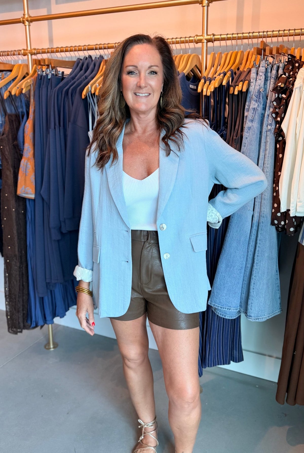 Sincerely Ours Modern Tailor Short Chocolate - Fleur-De-Lis Boutique