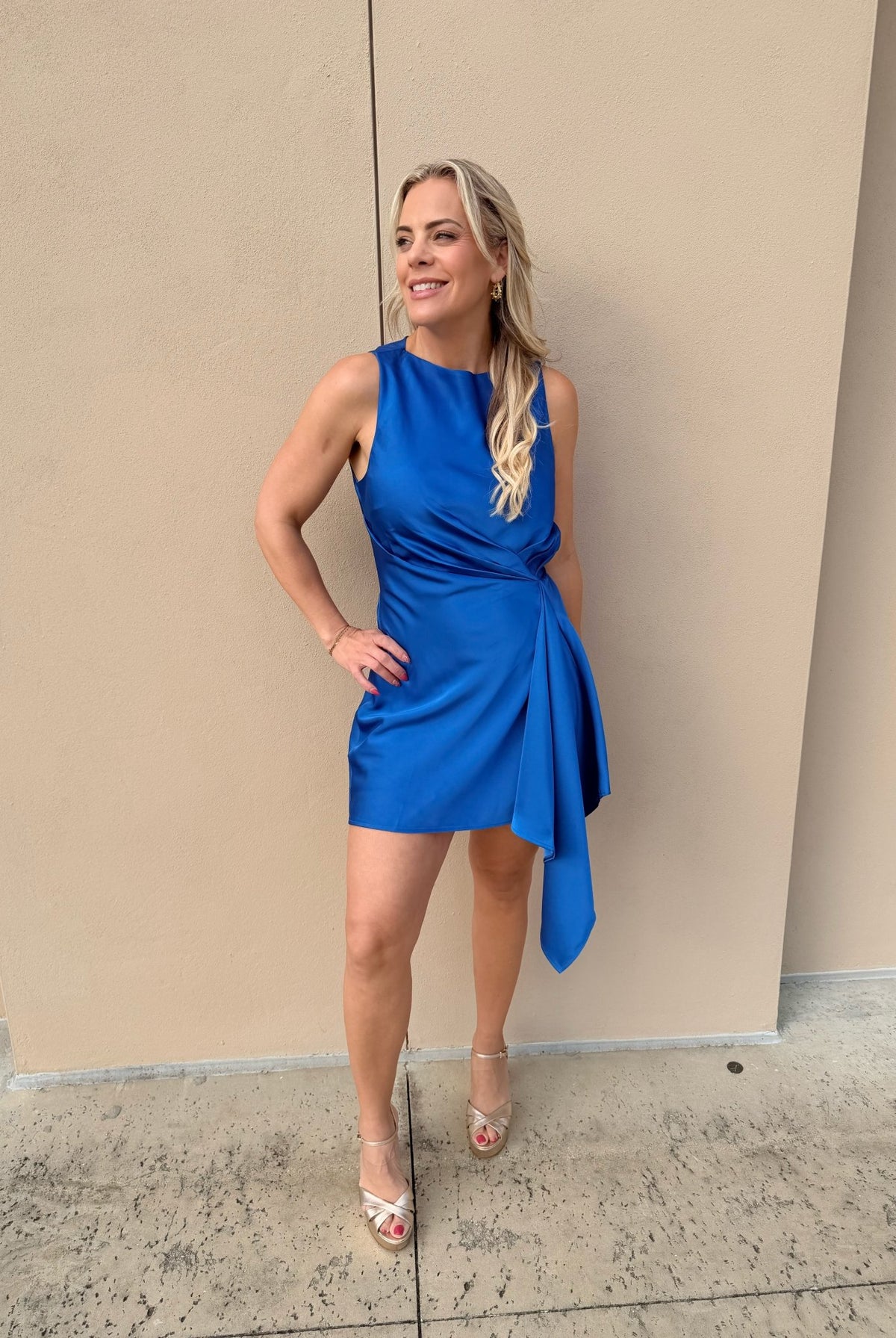 Lucy Paris Tamsin Mini Dress Cobalt - Fleur-De-Lis Boutique