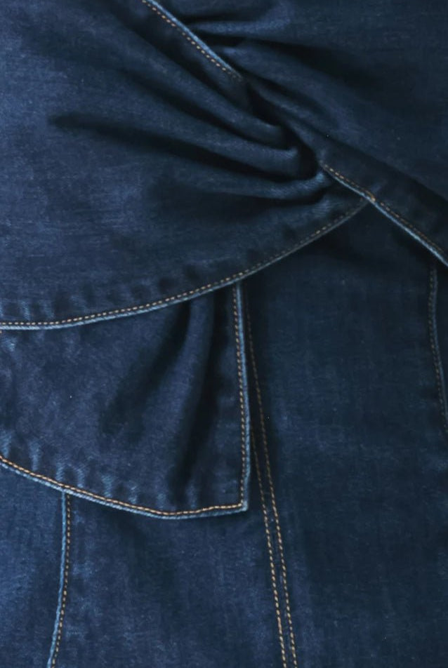 Washed Denim Top - Fleur-De-Lis Boutique