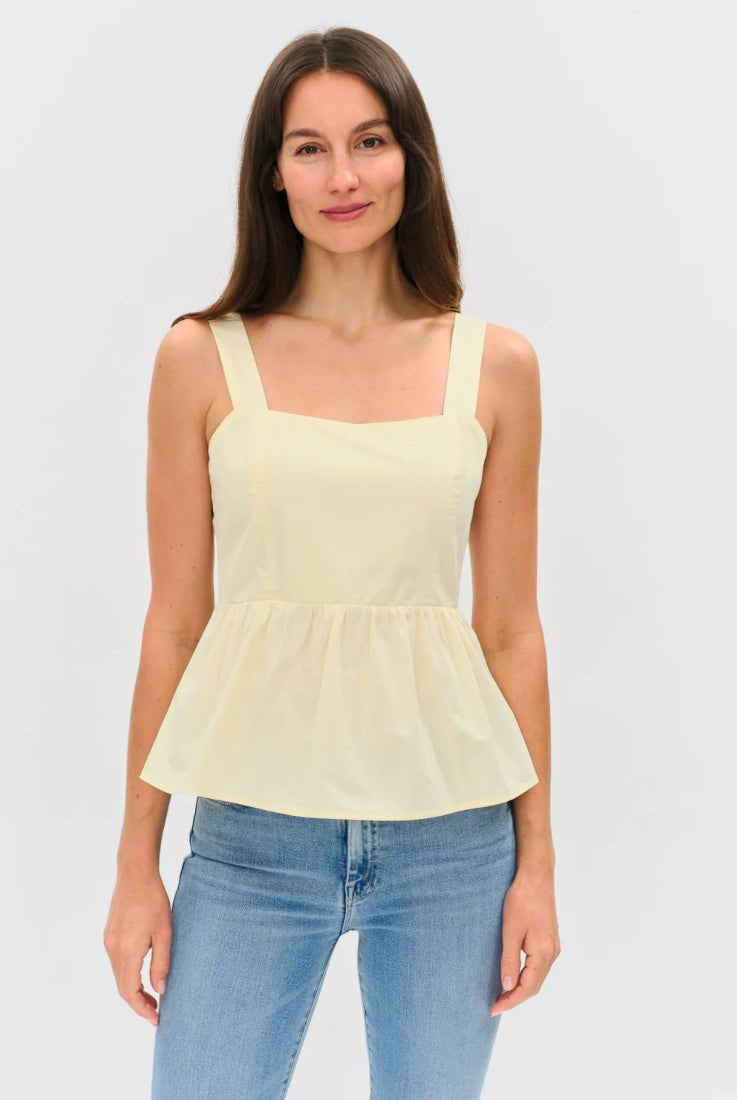 Six Fifty Vienna Poplin Tank Butter Yellow - Fleur - De - Lis Boutique