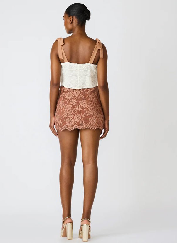 Cindi Mocha Skort - Fleur - De - Lis Boutique