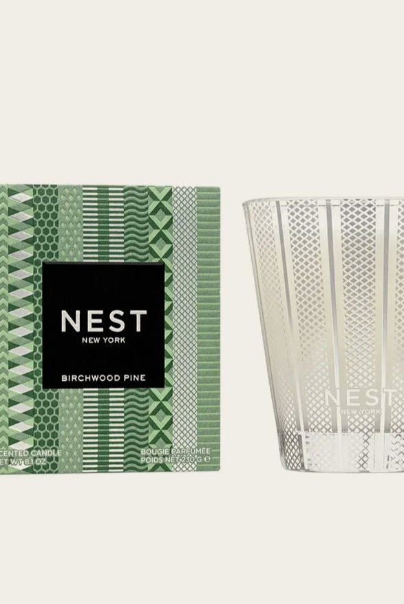 NEST Classic Candle 8.01oz Birchwood Pine Silver - Fleur-De-Lis Boutique