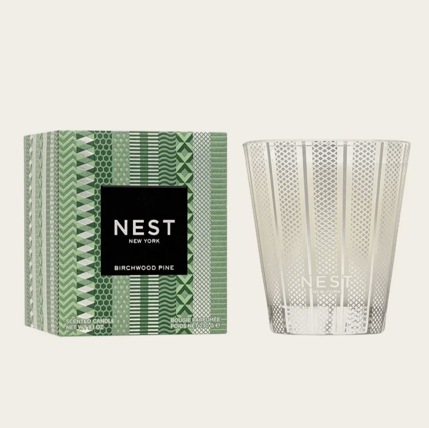 NEST Classic Candle 8.01oz Birchwood Pine Silver - Fleur-De-Lis Boutique
