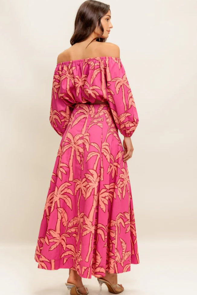 Paradise Match Woven Top And Skirt Set - Fleur - De - Lis Boutique