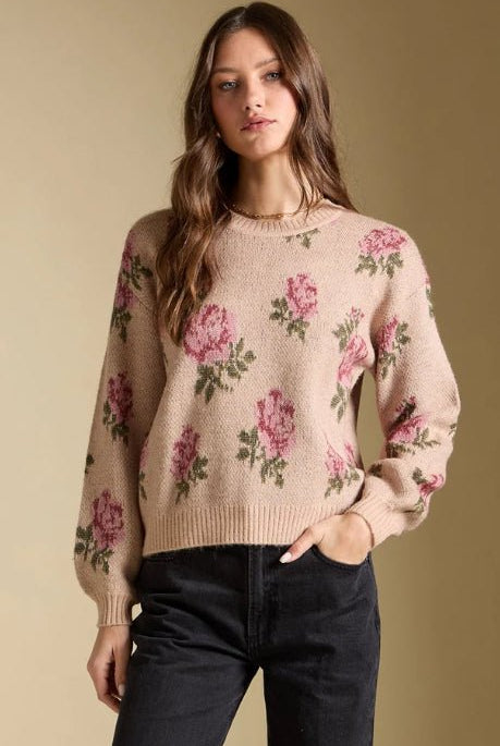 Saltwater Luxe Long Sleeve Sweater Sand - Fleur-De-Lis Boutique