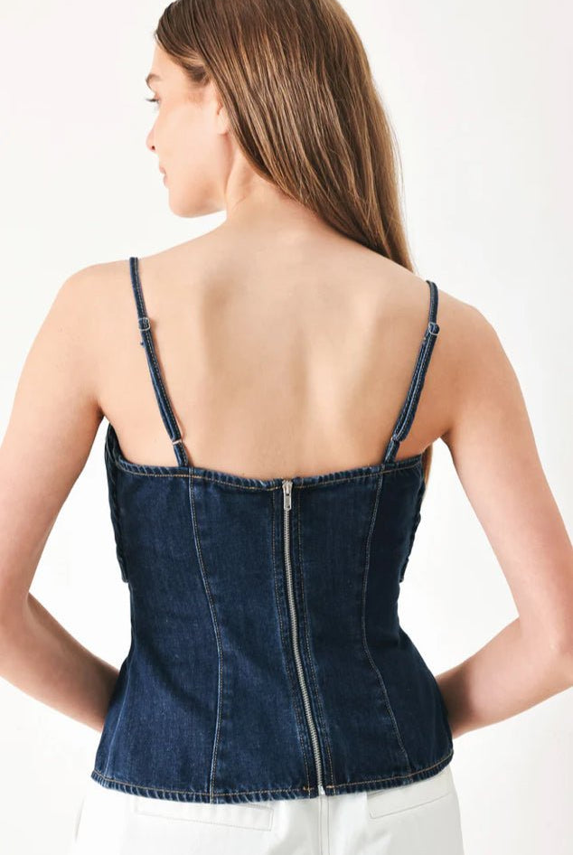 Washed Denim Top - Fleur-De-Lis Boutique