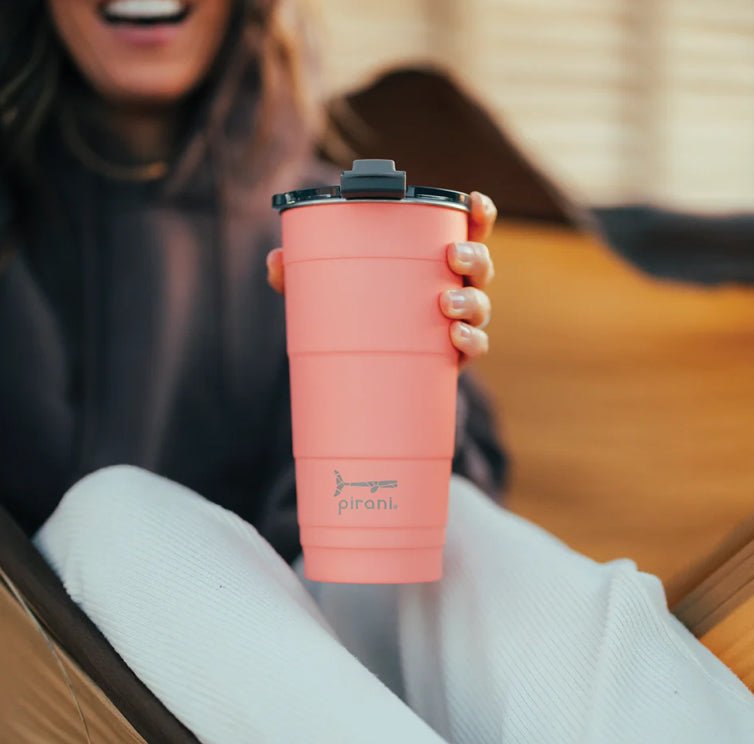 Pirani Insulated Stackable Tumbler 26oz Coral - Fleur - De - Lis Boutique