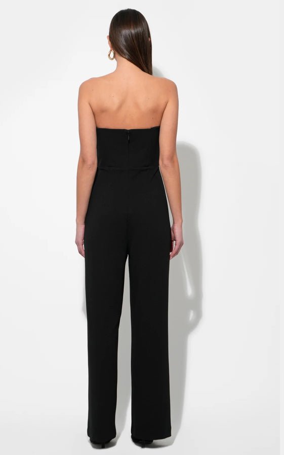 Adelyn Rae Donna Stretch Crepe Jumpsuit - Fleur - De - Lis Boutique
