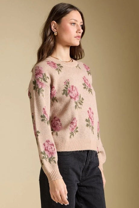 Saltwater Luxe Long Sleeve Sweater Sand - Fleur-De-Lis Boutique