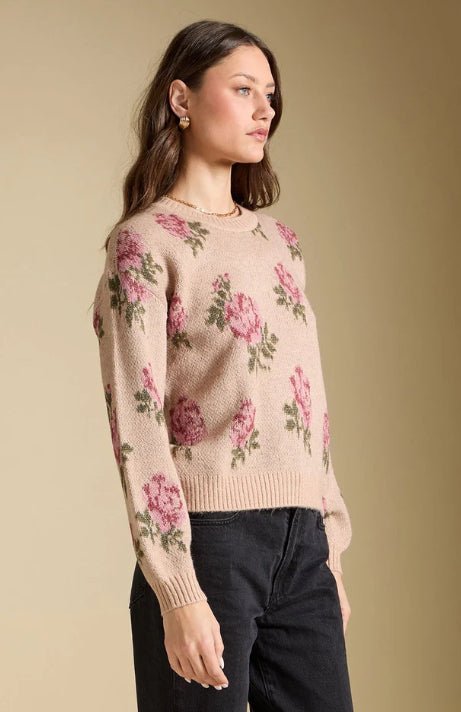 Saltwater Luxe Long Sleeve Sweater Sand - Fleur-De-Lis Boutique