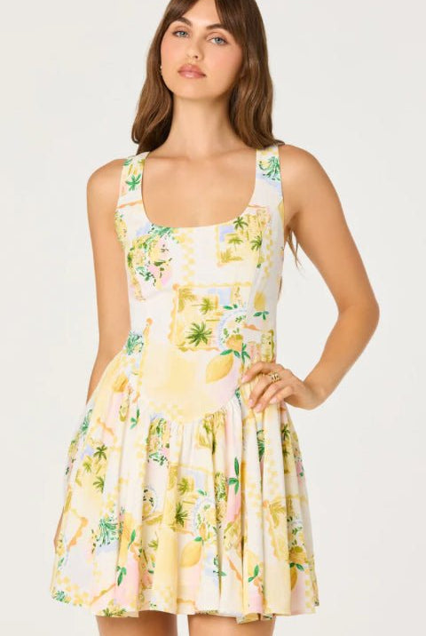 ASTR Reina Dress Lemon Paradise - Fleur - De - Lis Boutique