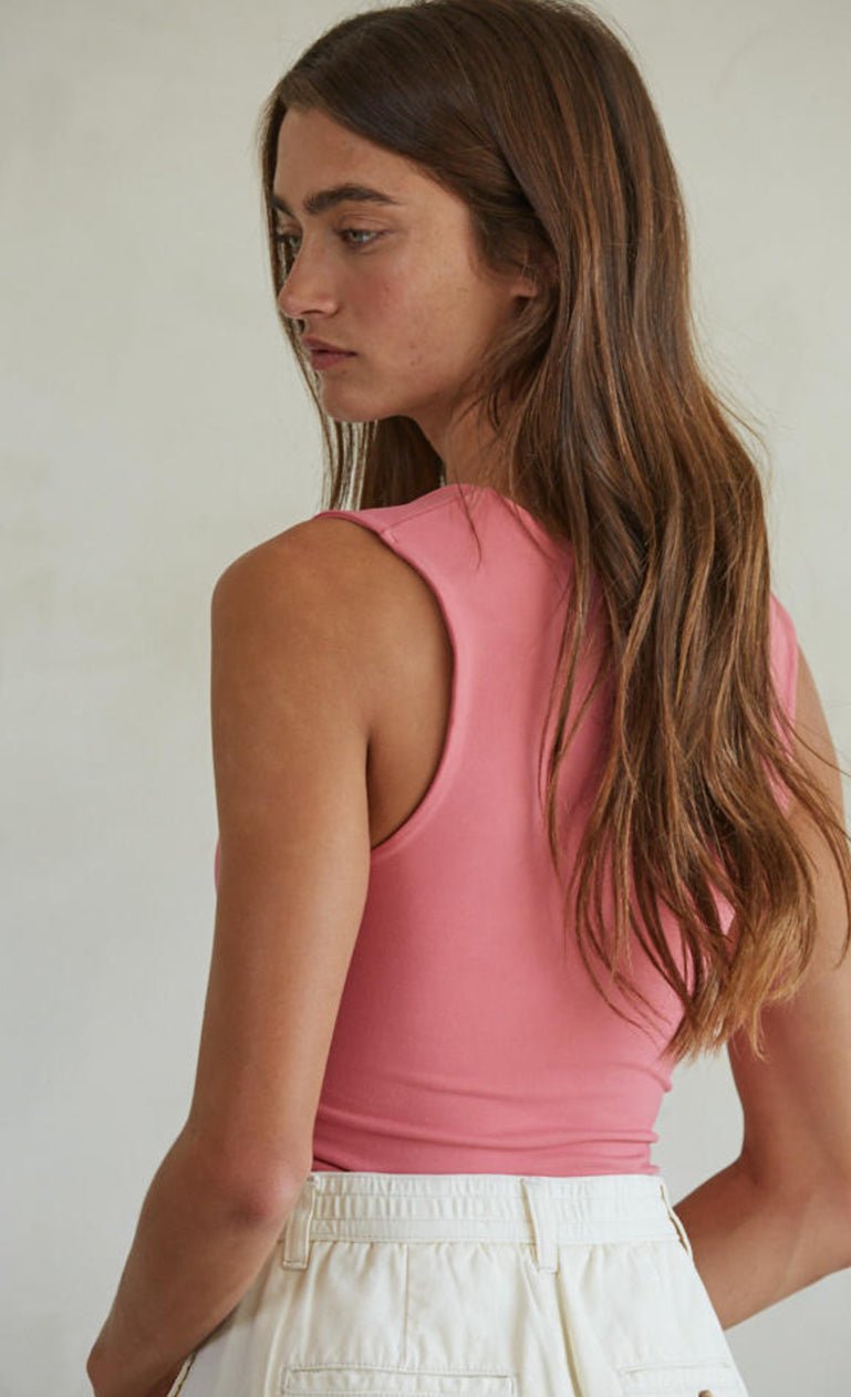 Double Layer Jac Tank Light Cherry - Fleur - De - Lis Boutique