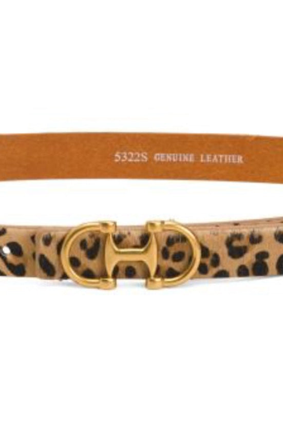 Most Wanted Horsebit Leopard Belt - Fleur-De-Lis Boutique