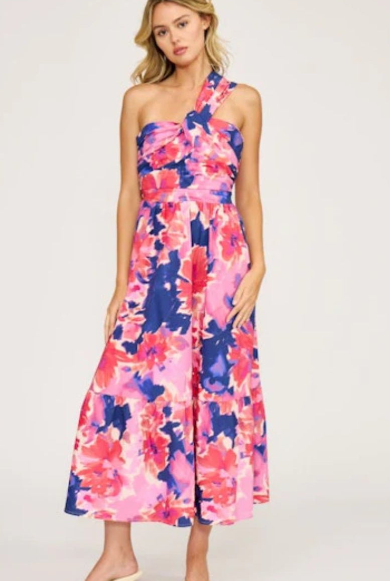 Lucy Paris Haven One Shoulder Dress - Fleur - De - Lis Boutique