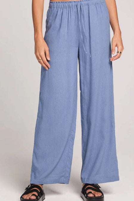 Saltwater Luxe Woven Worn Blue Pant - Fleur - De - Lis Boutique