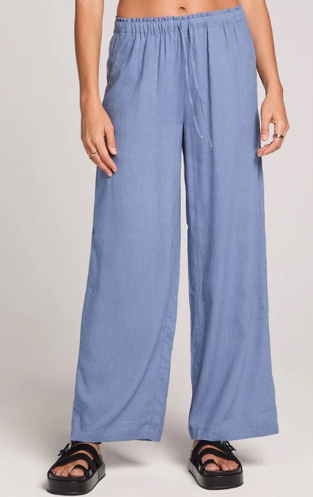 Saltwater Luxe Woven Worn Blue Pant - Fleur - De - Lis Boutique