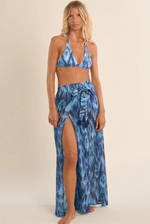 Molly Bracken Wide Coverup Pants with Tie Belt - Fleur - De - Lis Boutique