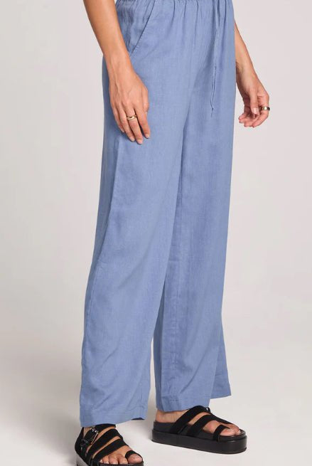 Saltwater Luxe Woven Worn Blue Pant - Fleur - De - Lis Boutique