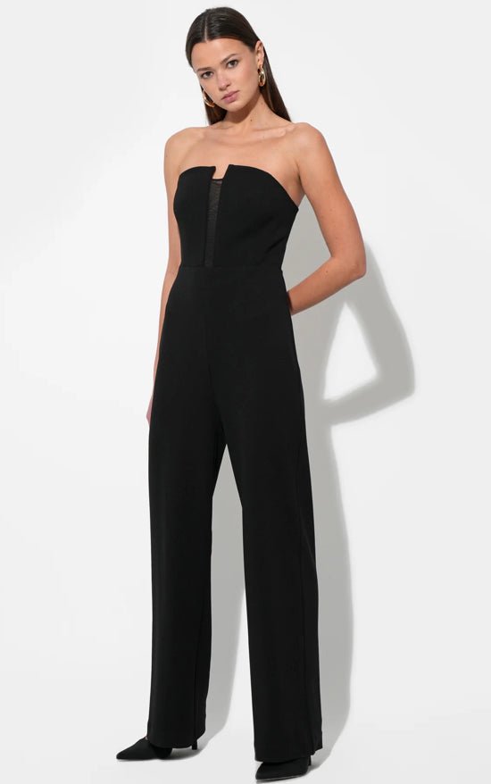 Adelyn Rae Donna Stretch Crepe Jumpsuit - Fleur - De - Lis Boutique