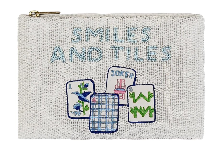 Beaded Bag Smiles and Tiles - Fleur-De-Lis Boutique