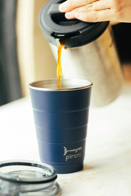 Pirani Insulated Stackable Tumbler 16 oz Deep Navy - Fleur - De - Lis Boutique