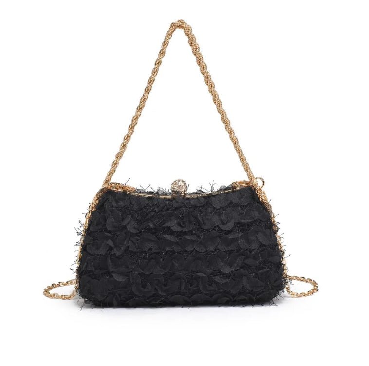 Maxi Evening Bag Black - Fleur-De-Lis Boutique