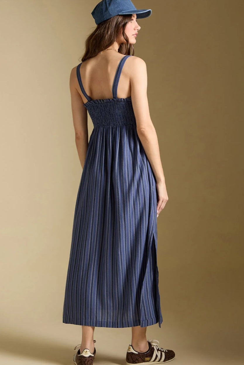 Saltwater Luxe Tank Midi Dress Indigo - Fleur-De-Lis Boutique