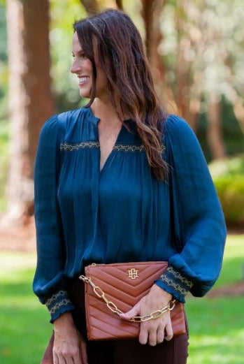 Caroline Hill Ariana Crossbody Saddle - Fleur-De-Lis Boutique