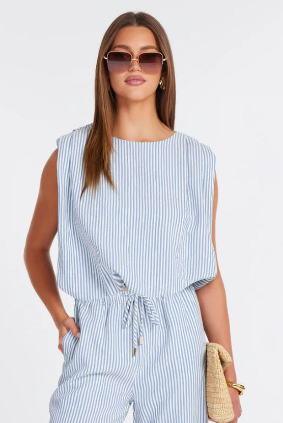Bishop + Young Serafina Stripe Bubble Top - Fleur - De - Lis Boutique